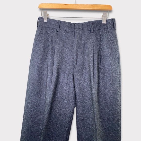 Vintage 90s J. Crew Women’s Wool High Rise Trousers Pleated Gray Pants - Picture 2 of 11